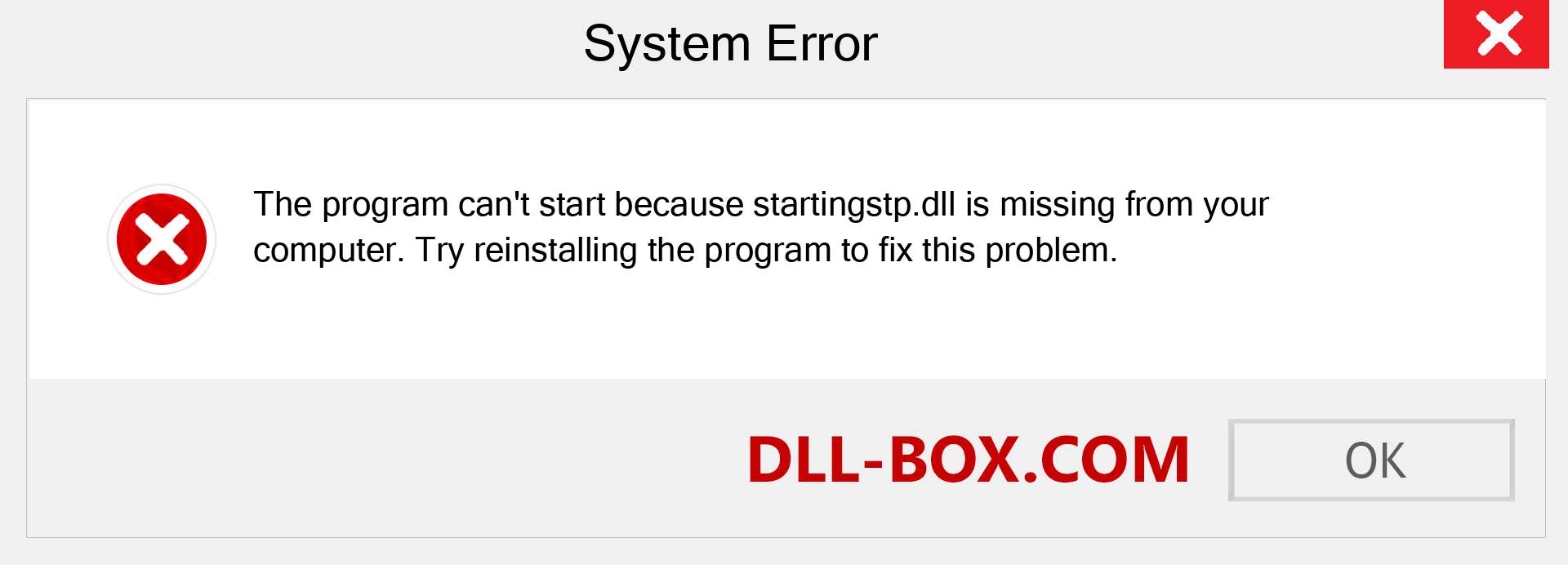  startingstp.dll file is missing?. Download for Windows 7, 8, 10 - Fix  startingstp dll Missing Error on Windows, photos, images