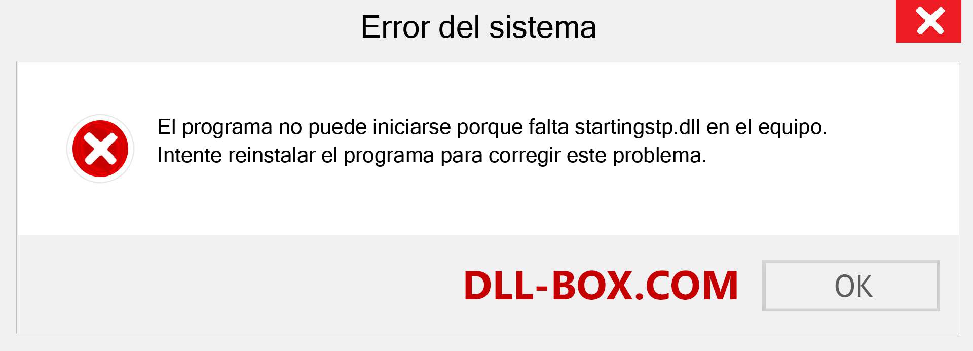 ¿Falta el archivo startingstp.dll ?. Descargar para Windows 7, 8, 10 - Corregir startingstp dll Missing Error en Windows, fotos, imágenes