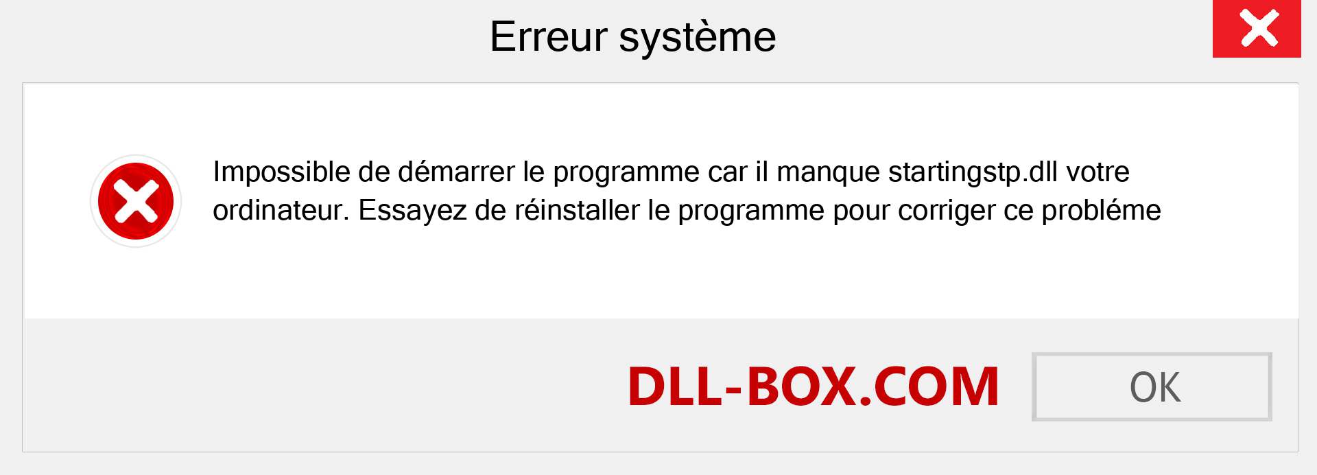 Le fichier startingstp.dll est manquant ?. Télécharger pour Windows 7, 8, 10 - Correction de l'erreur manquante startingstp dll sur Windows, photos, images